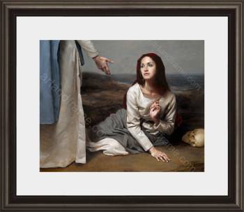 Mary Magdalene 2 Print With Frame, Mat, and Glass As Displayed